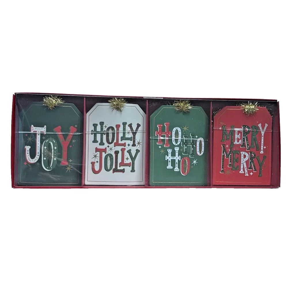 Lady Jayne Die Cut Christmas Gift Tags 4 Designs 16 CT 3.25x4